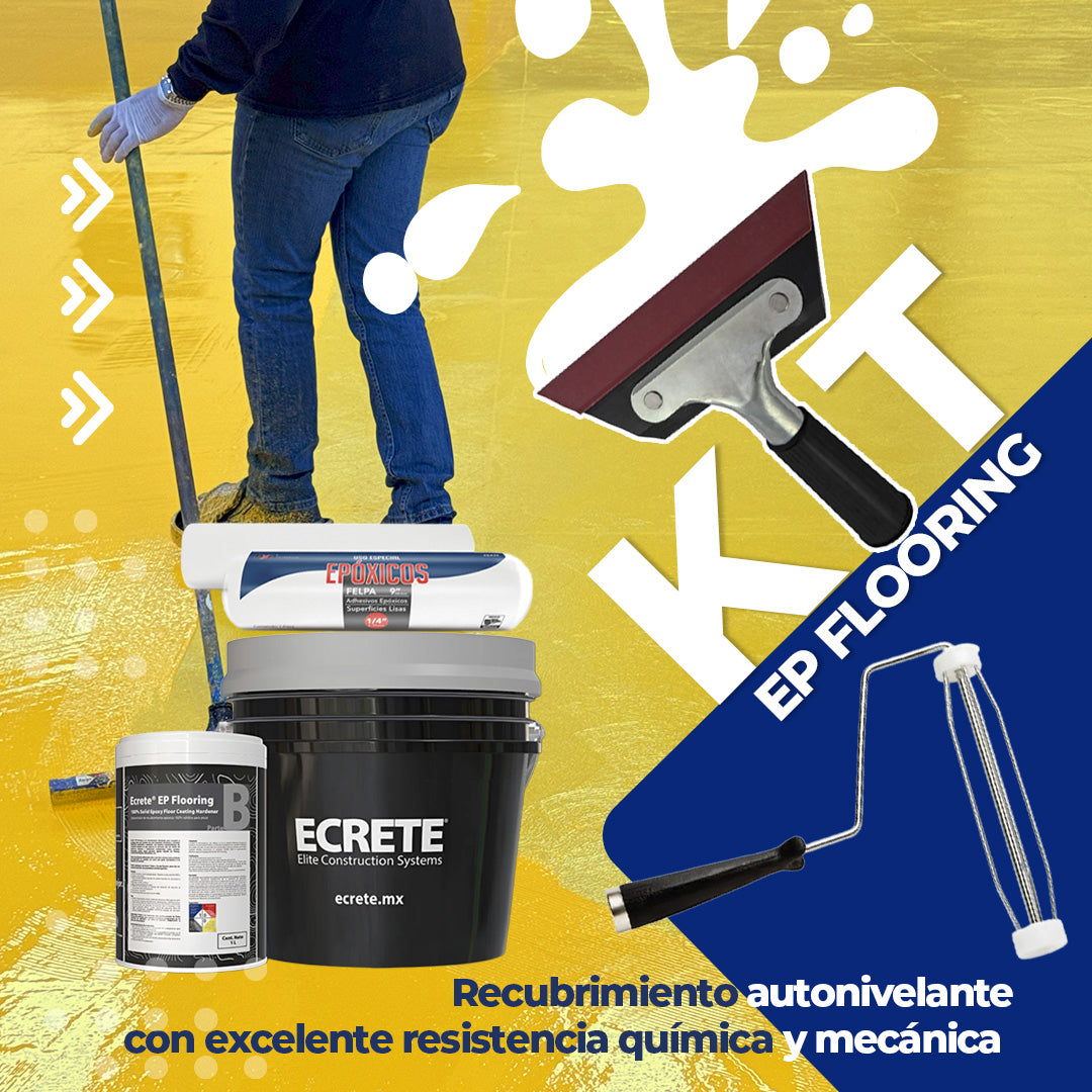 Resina Epóxica Para Pisos 4l Más Kit De Aplicación Ecrete