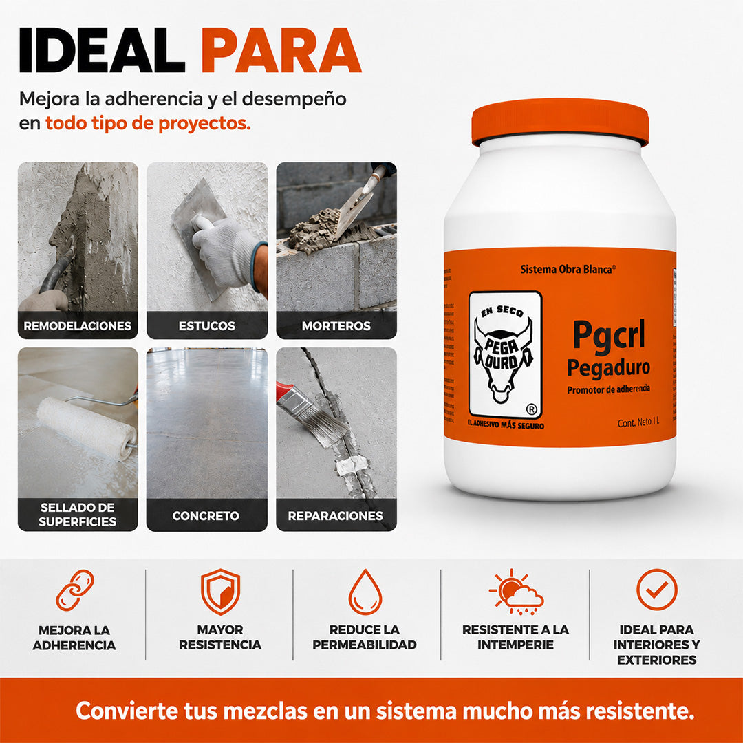 Promotor Adherencia Pegacril Pegaduro Acrílico 1l