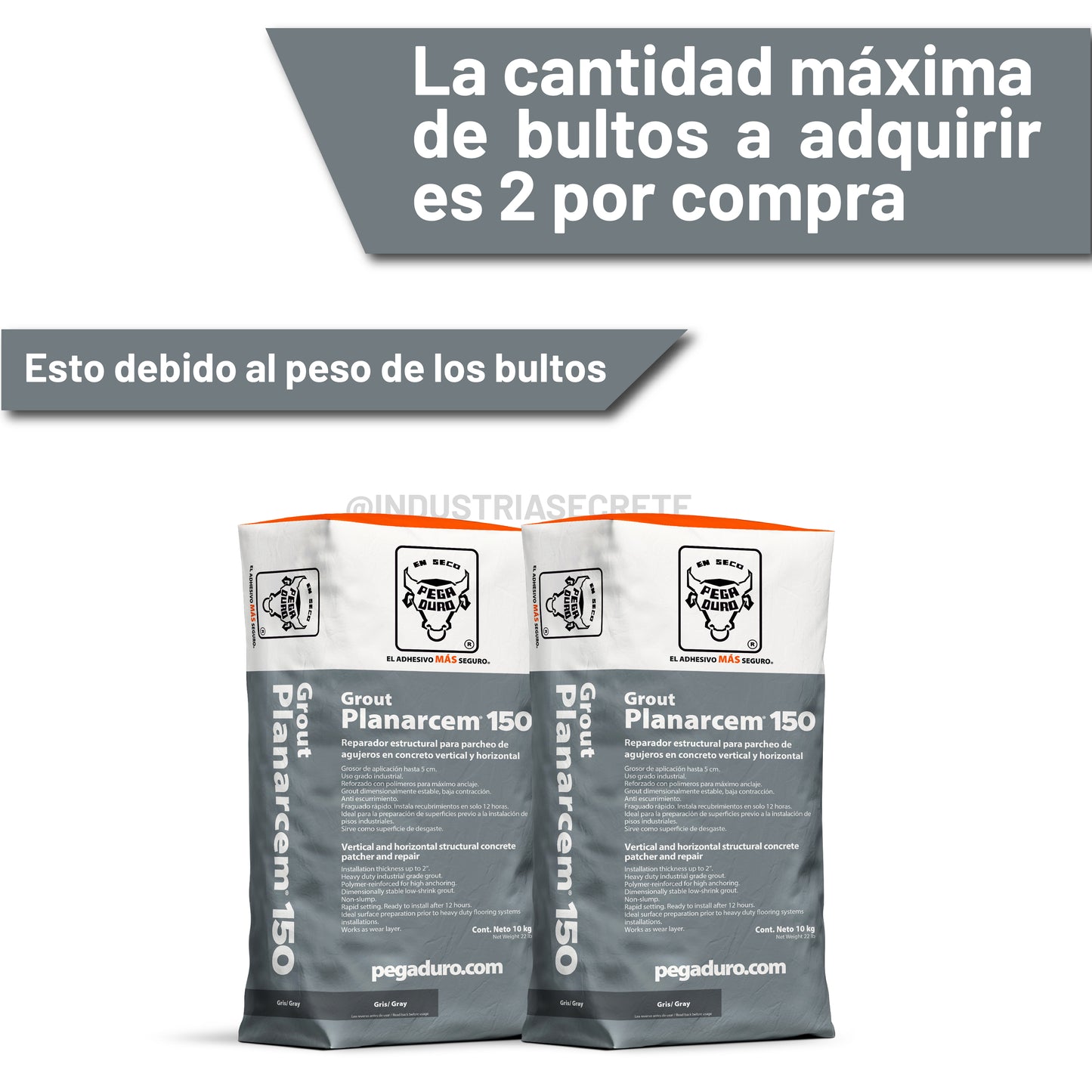 Reparador De Concreto Planarcem 150 Pegaduro