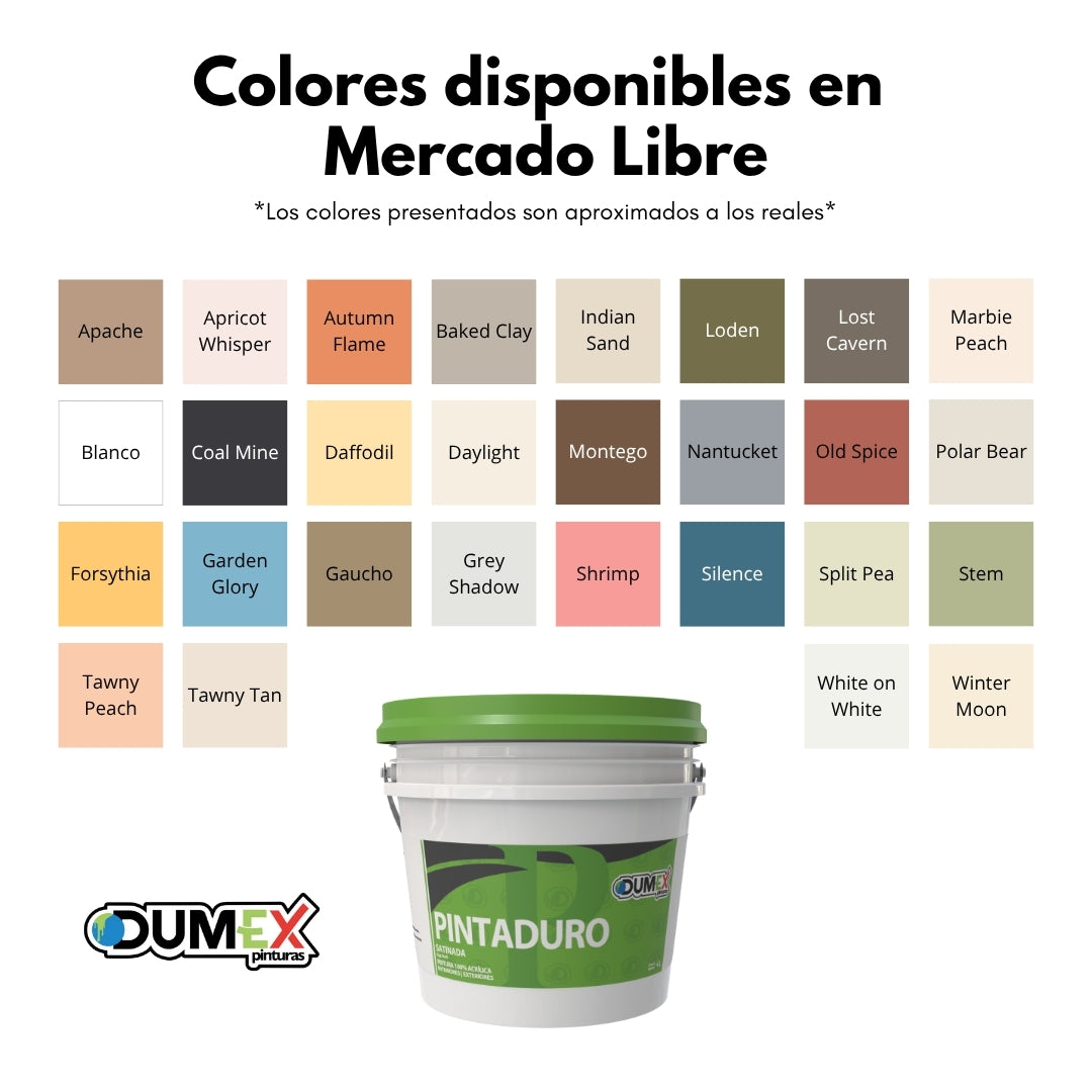 Pintura 100% Acrílica Satinada Pintaduro Dumex 4 Litros
