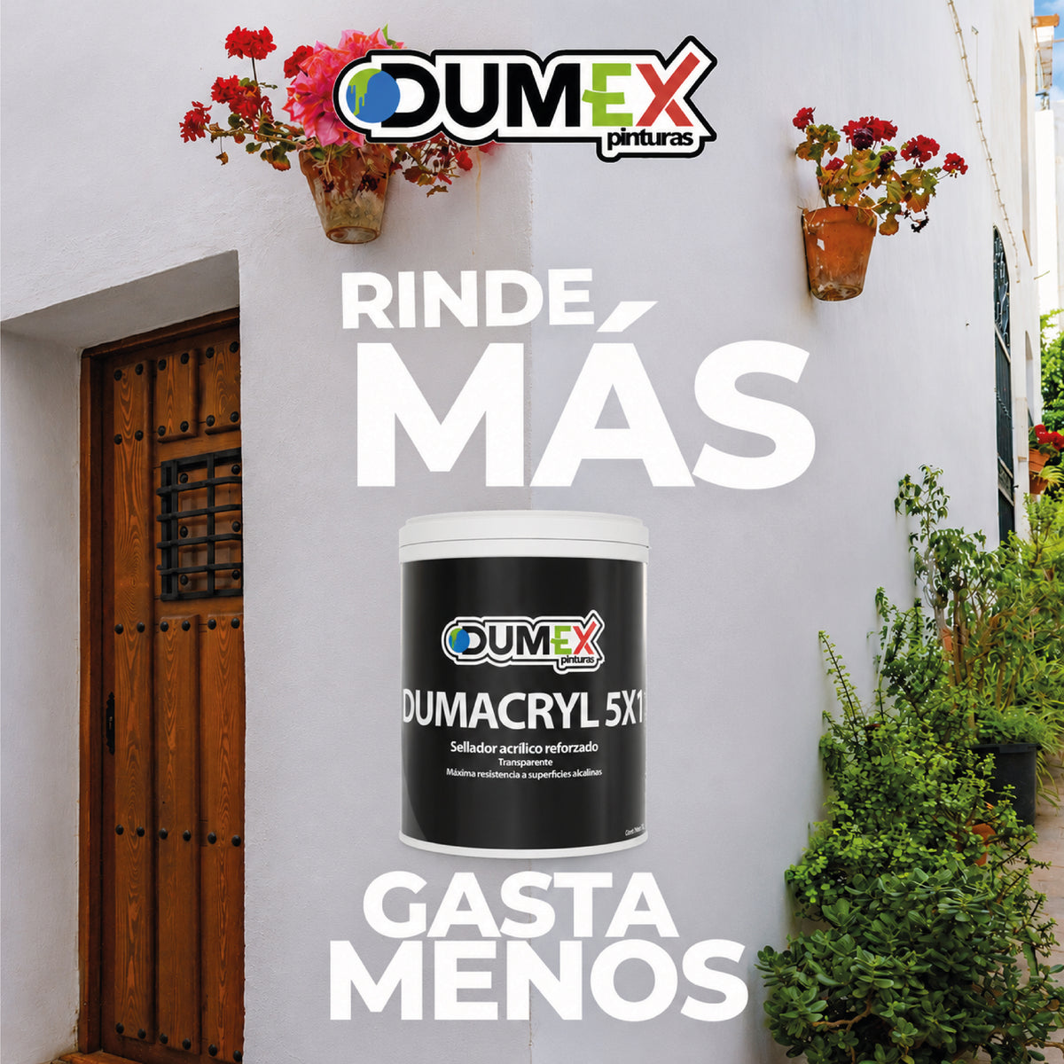 Sellador Acrílico Transparente Dumacryl Dumex Para Muros 1l