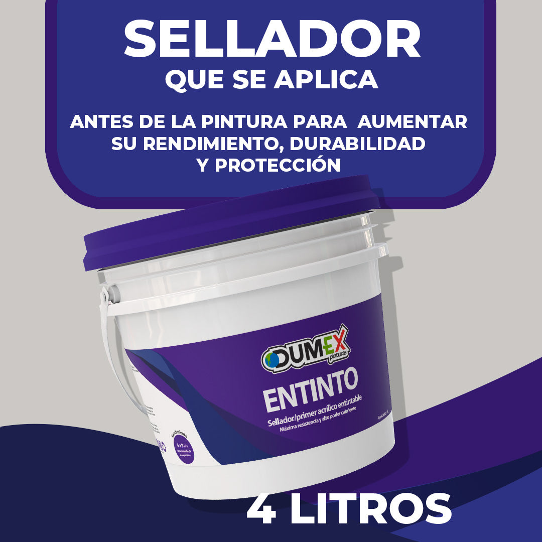 Sellador Para Pintura Dumex Entinto (4 Litros) Blanco Mate