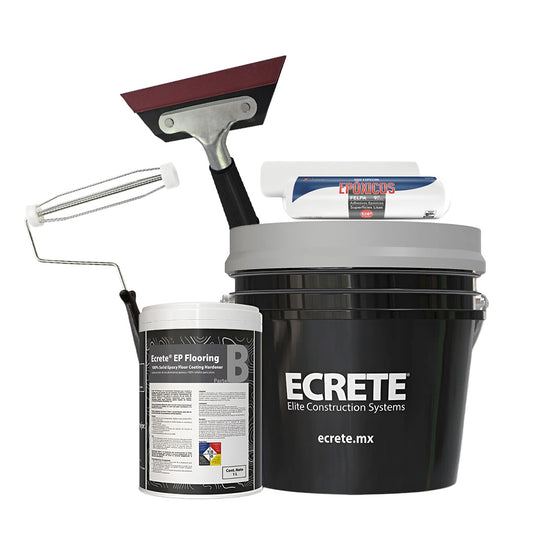 Resina Epóxica Para Pisos 4l Más Kit De Aplicación Ecrete