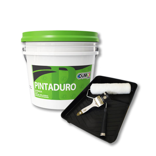 Kit Pintura 100% Acrílica Pintaduro 4l Dumex Con Herramienta