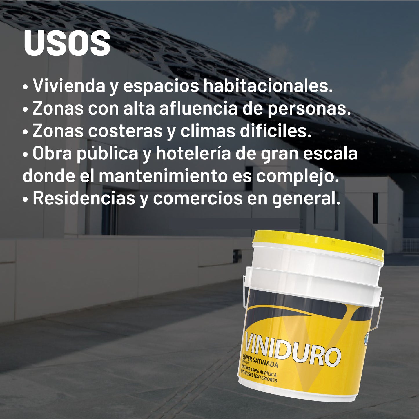 Pintura 100% Acrílica Satinada Viniduro Dumex 19 Litros