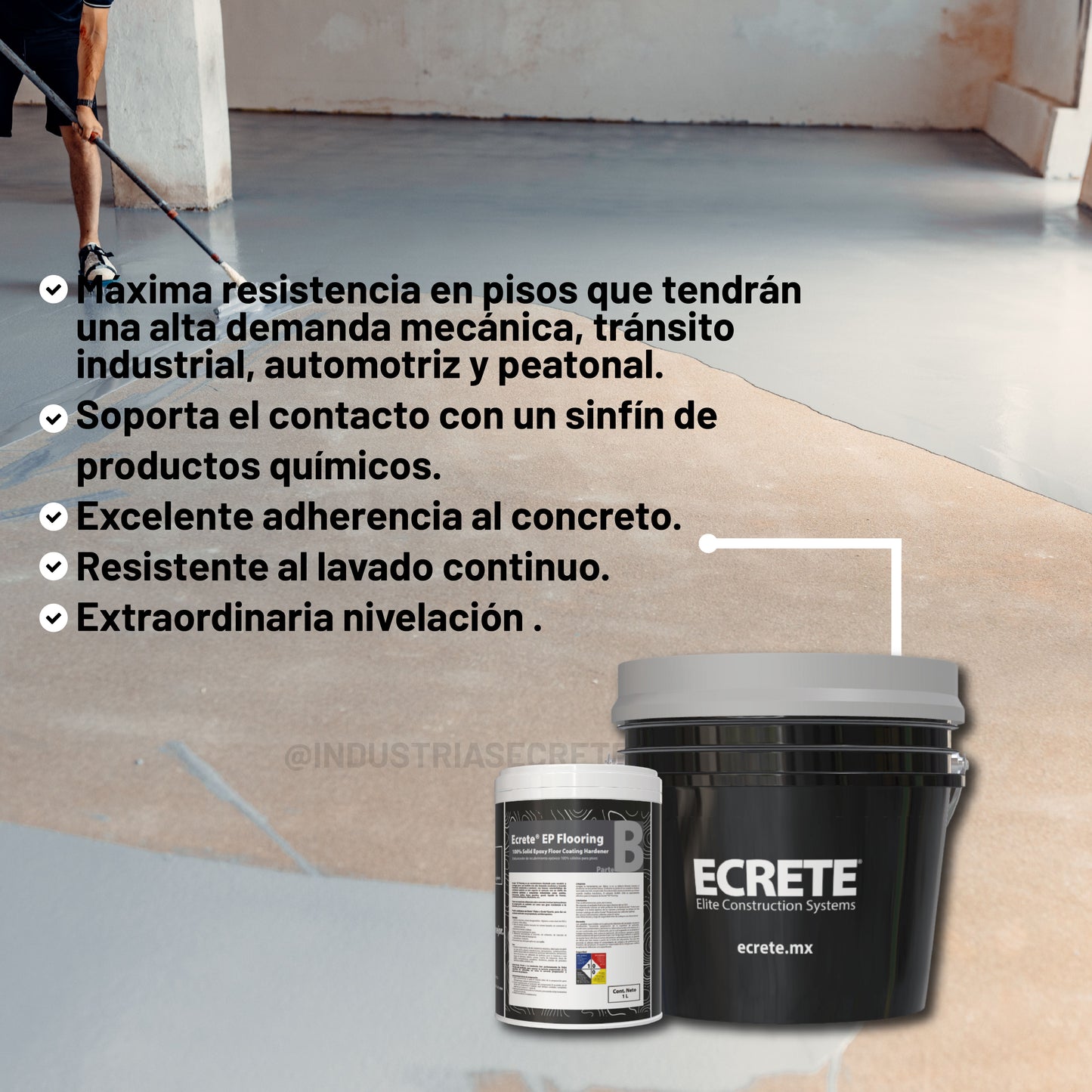 Resina Epóxica Para Pisos (Kit Ecrete Ep Flooring 4 Litros)