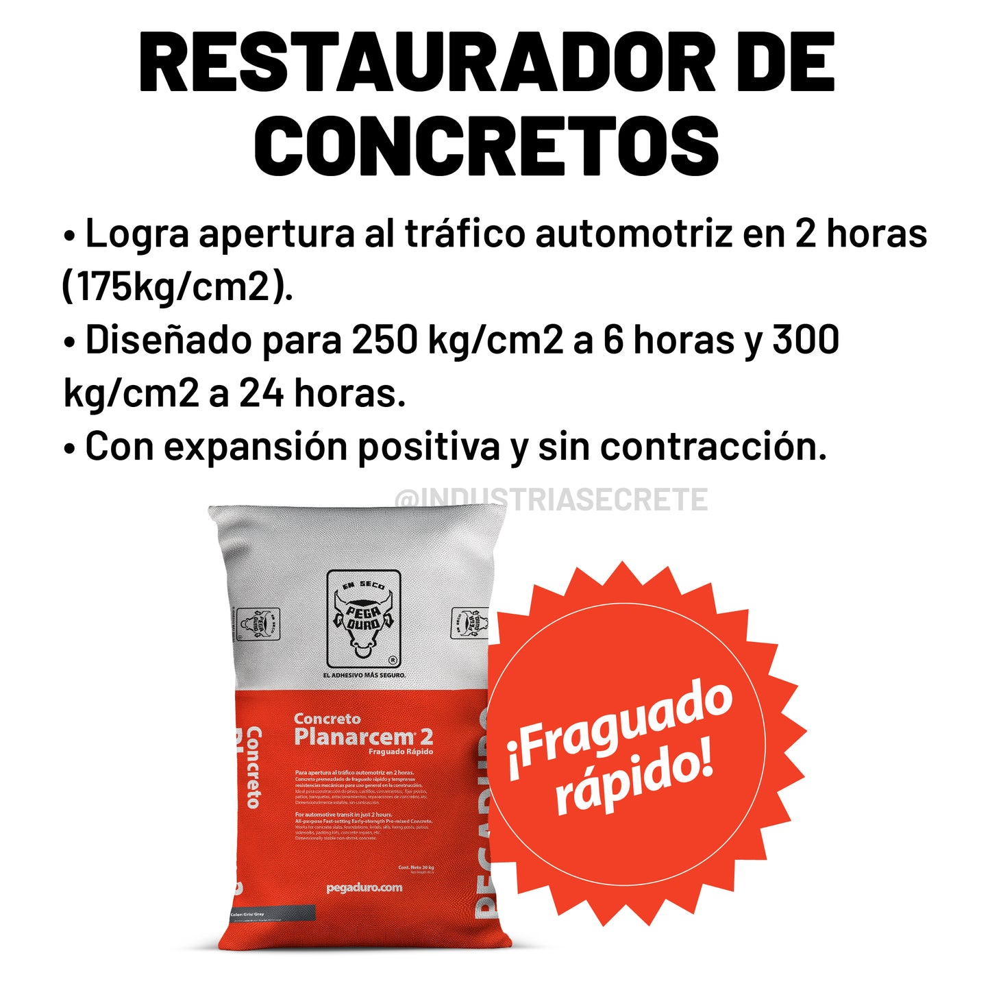 Concreto De Fraguado Rápido Premezclado Planarcem 2 Pegaduro