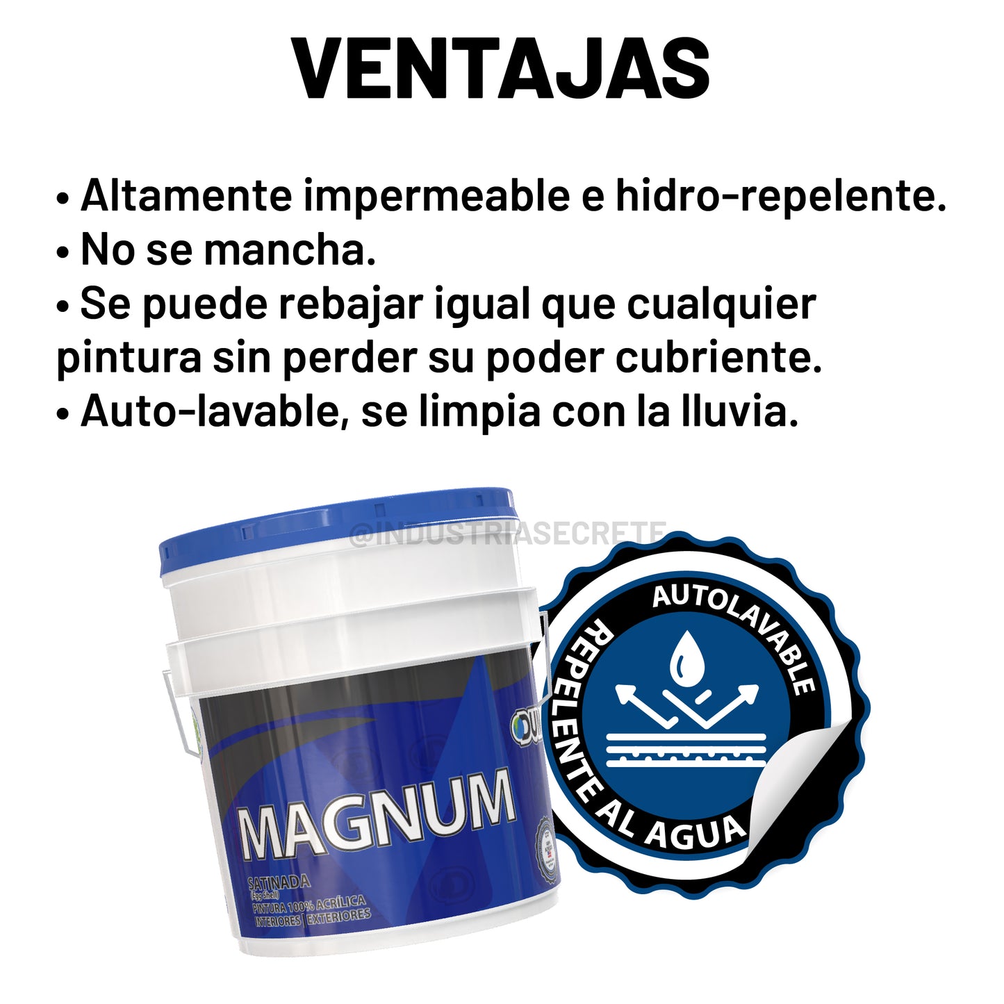 Pintura 100% Acrílica Satinada Magnum Dumex 19 Litros