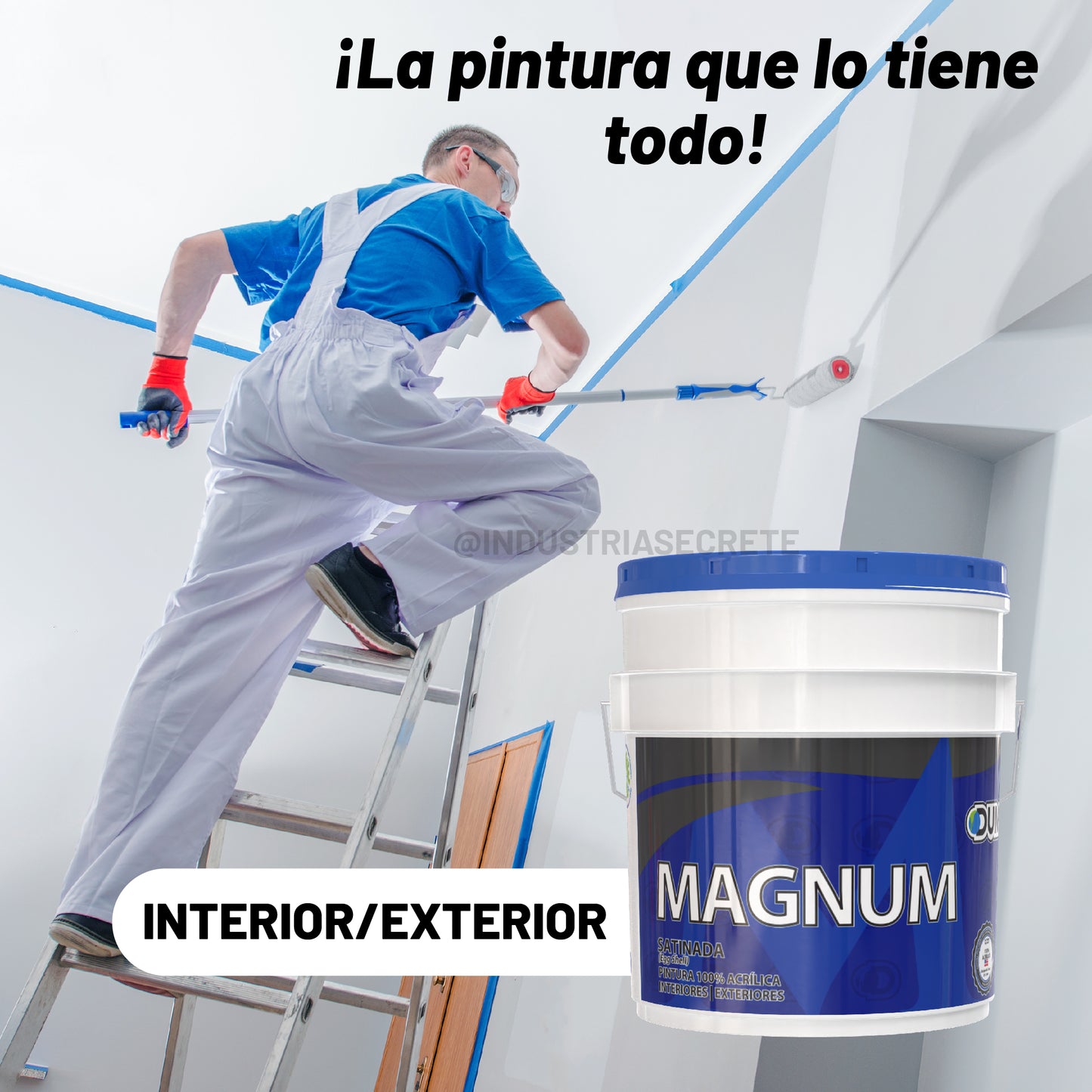 Pintura 100% Acrílica Satinada Magnum Dumex 19 Litros