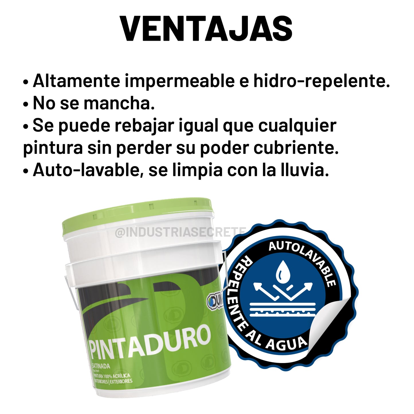 Pintura 100% Acrílica Satinada Pintaduro Dumex 19 Litros