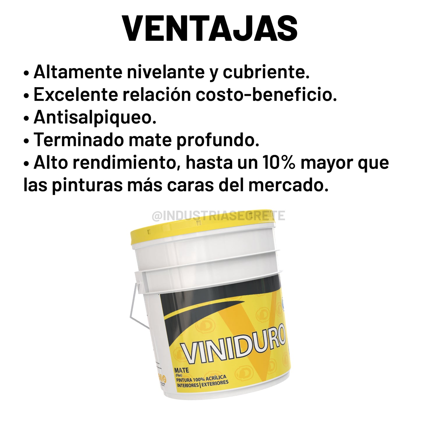 Pintura 100% Acrílica Mate Viniduro Dumex 19 Litros