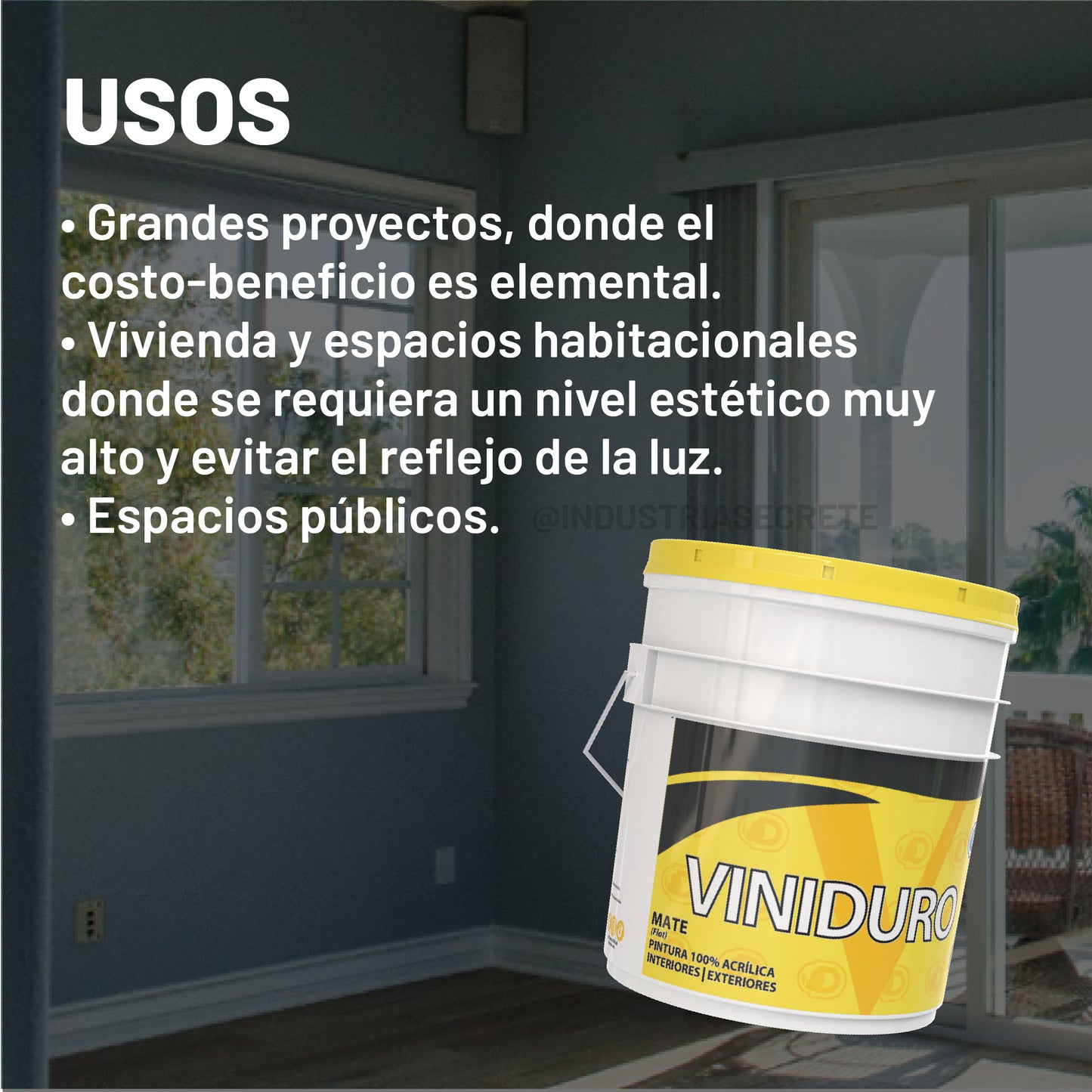 Pintura 100% Acrílica Mate Viniduro Dumex 19 Litros