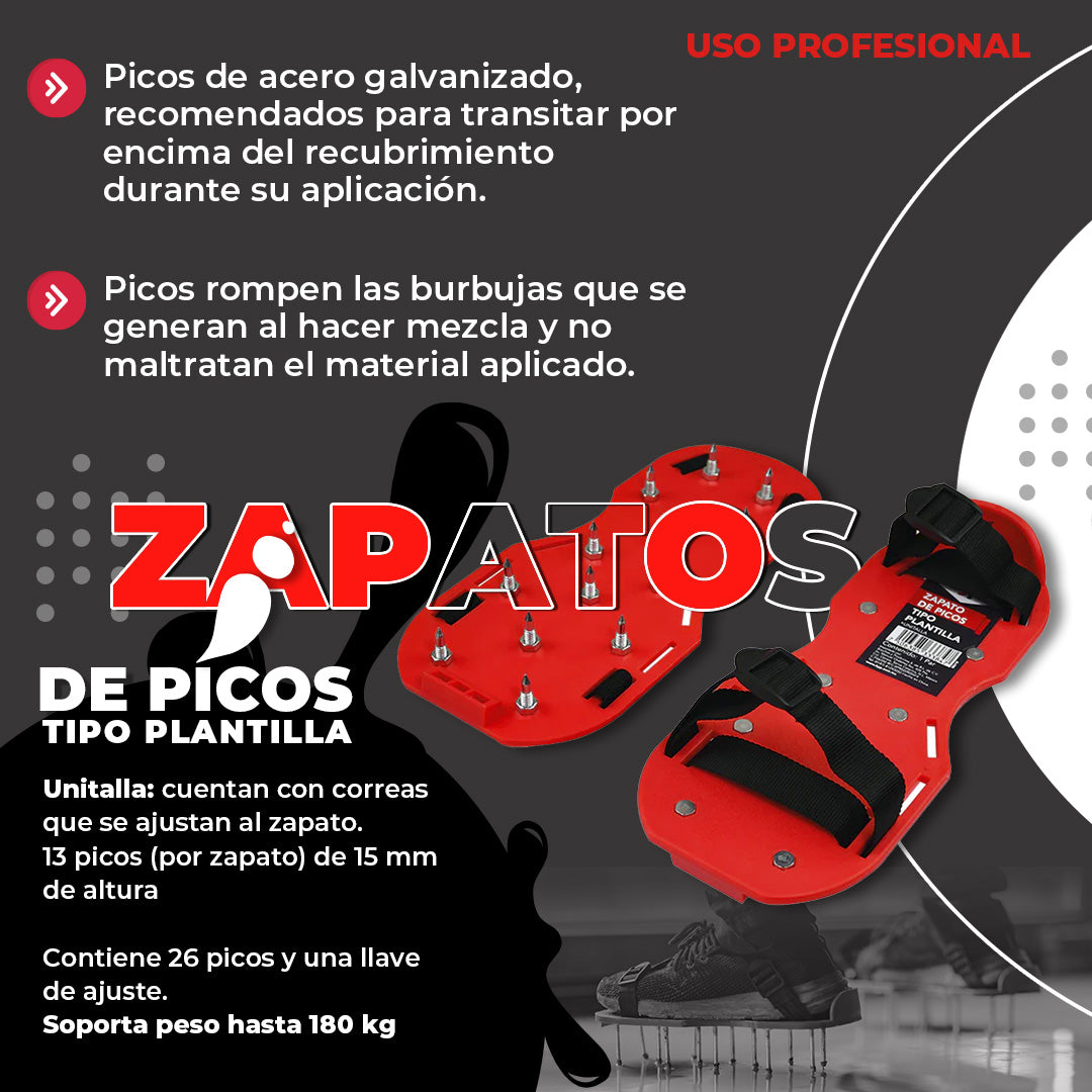 Zapato De Picos Tipo Plantilla Zpi00 Byp Para Epóxico