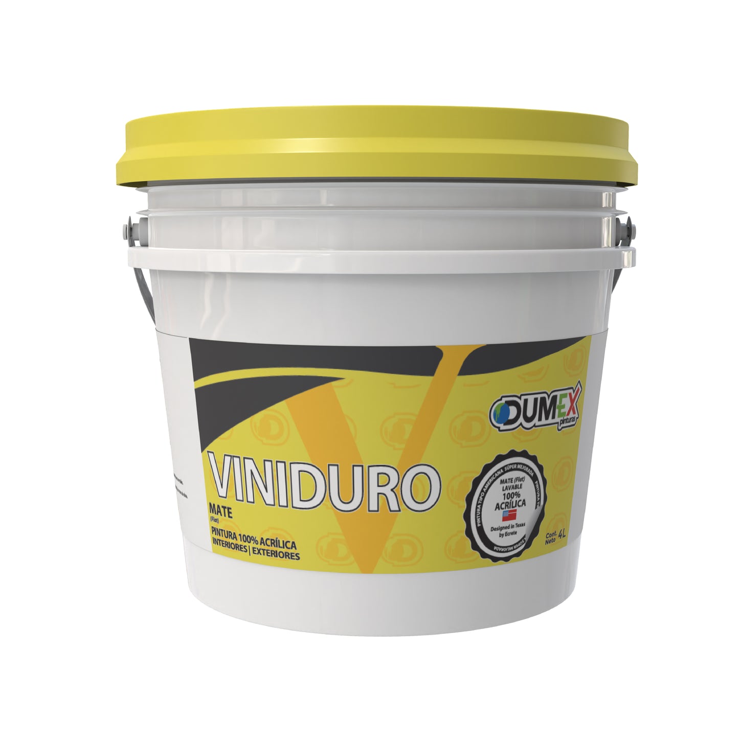 Pintura 100% Acrílica Mate Viniduro Dumex 4 Litros