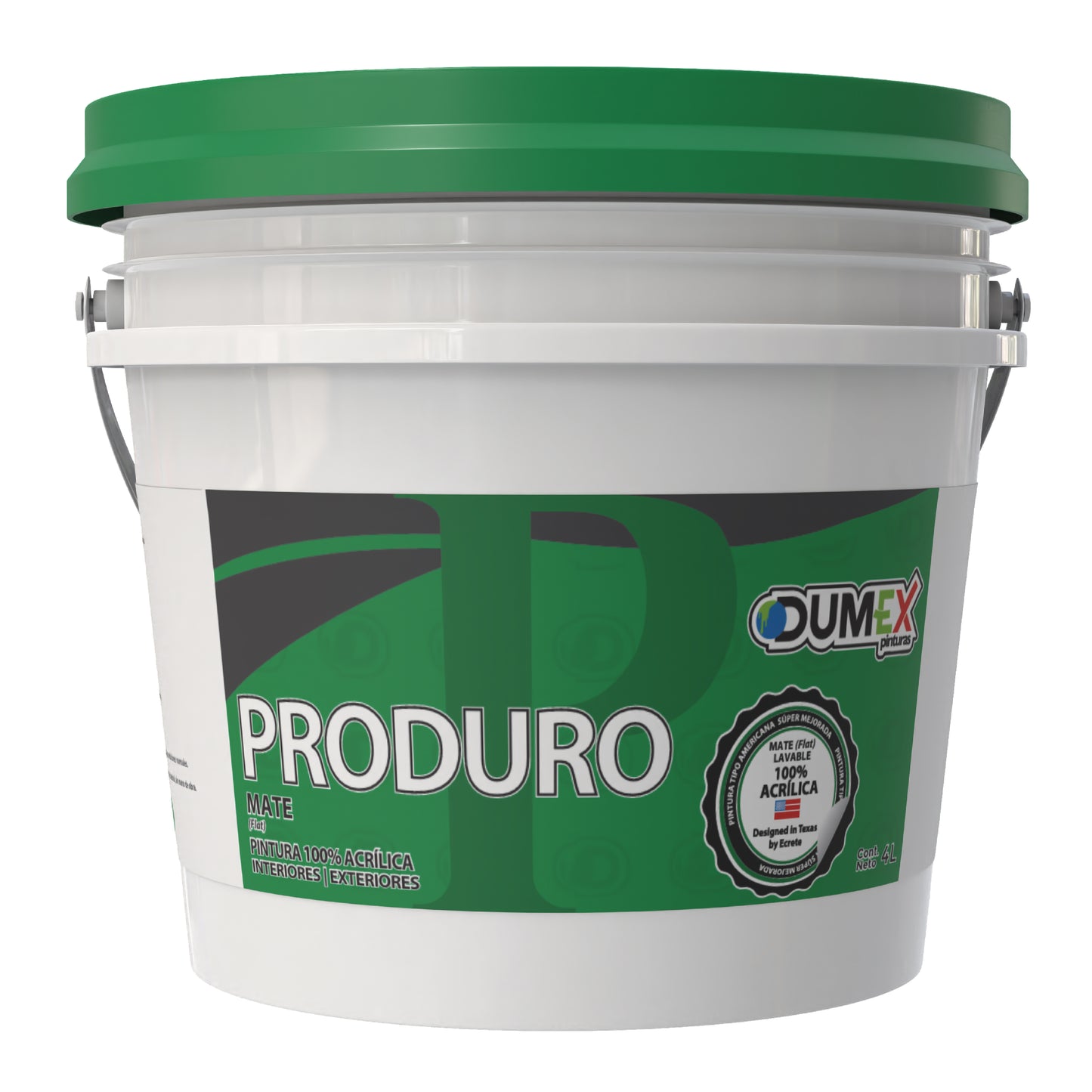Pintura Mate 100% Acrílica Produro Dumex (4 Litros)