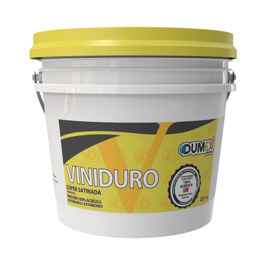 Pintura 100% Acrílica Satinada Viniduro Dumex 4 Litros