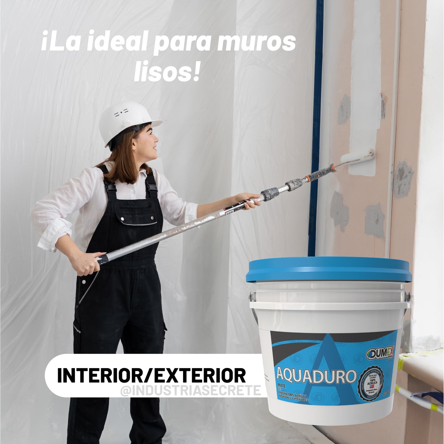 Pintura Mate 100% Acrílica Aquaduro Dumex (4 Litros)